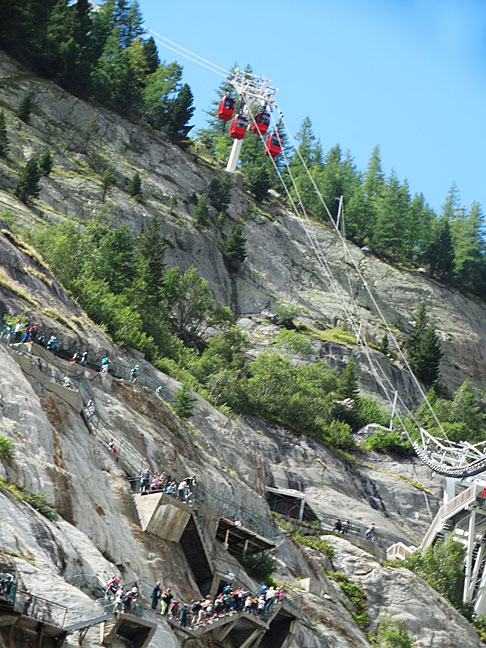 steps to montenvers glacier entrance
